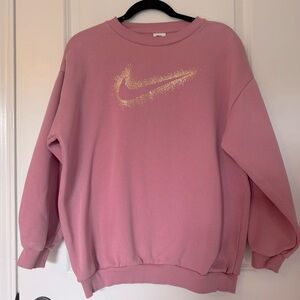 Nike Women’s Pink Stardust Crew Neck Size Extra Large Sweatshirt